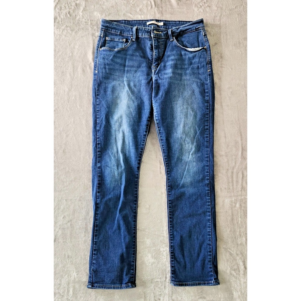 Levi's Jeans Womens 14 Blue Classic Mid Rise Skinny Stretch Denim